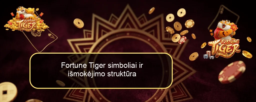 Fortune Tiger simboliai ir išmokėjimo struktūra